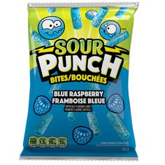 sour punch bites / bouches blue raspberry