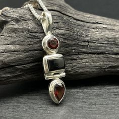 Sterling Silver Garnet Necklace Capricorn And Virgo, Words Love, Garnet Pendant, Garnet Necklace, Capricorn And Aquarius