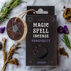 the packaging for lavender spell incense