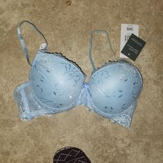 Size: 38b Color: Blue Brand: Parisian Nwt Push Up Elegant Blue Bra For Spring, Elegant Blue Spring Bra, Elegant Blue Seamless Bra, Spring Light Blue Bra With Padded Cups, Spring Light Blue Padded Bra, Blue Padded Bra For Spring, Spring Blue Push-up Bra, Sleep Wear, Crochet Halter Tops