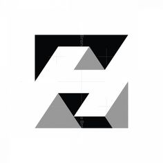 an abstract black and white logo with the letter e in it's middle corner