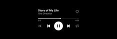 a black and white photo with the words, story of my life one direction on it