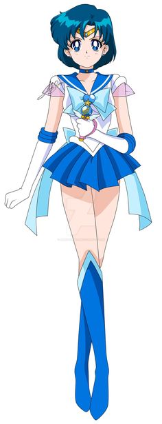 Super Sailor Mercury, Mercury Illustration, Sailor Mercury Cosplay, Mercury Crystal, Sailor Mar, Sailor Moon Birthday, Sailor Moons, Ami Mizuno