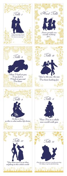 the beauty and the beast wedding place cards