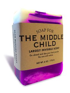 soap for the middle child with purple liquid