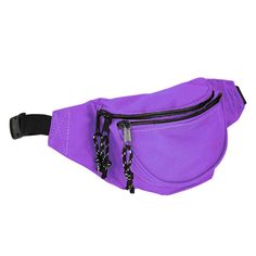 DALIX Fanny Pack w/ 3 Pockets Traveling Concealment Pouch Airport Money Bag FP-001 Fanny Packs DALIX Purple Perfect Purse, Waist Pouch, Lightweight Bag, Belt Pouch, Purple Bags, Diy Sewing Projects, Money Bag, Luggage Storage, Rave Outfits