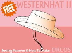 a white hat with the text free sewing patterns and how to make it dros