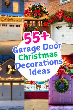 garage door christmas decorations with the words 5 + garage door christmas decorations ideas