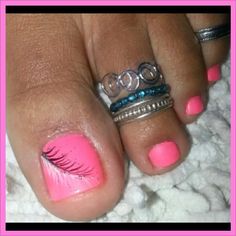 Summer Toe Nail Designs - HubPages Toes Nail Designs, Toenail Ideas, Beach Toe Nails, Bright Colored Nails, Hot Pink Nail Polish, Peach Nail Polish, Toenail Designs Summer, Simple Toe Nails, Nautical Nails