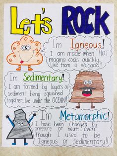 a poster with some writing on it that says let's rock