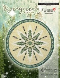 the cover of evergreens, featuring an image of a snowflake and trees