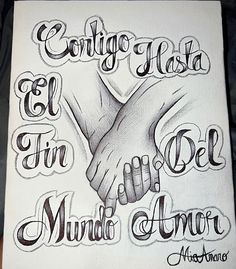 a drawing of two hands holding each other with the words colligo has el fin del mundo amaro