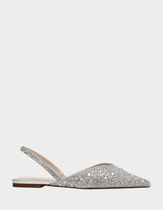 VANCE SILVER Satchel Backpack, Slingback Flats, Shoes Sandals Heels, Silver Rhinestone, Flat Boots, Blue Jewelry, Slipper Boots, Perfect Shoes, Sneaker Heels