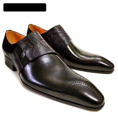 Men's Italian Banquet Loafers – Vanity Glam Black Wingtip Slip-ons For Semi-formal Occasions, Formal Slip-ons With Brogue Detailing And Pointed Toe, Semi-formal Slip-ons With Rubber Sole, Formal Slip-on Leather Shoes With Removable Insole, Formal Leather Slip-on Shoes With Removable Insole, Semi-formal Slip-on Monk Strap Shoes With Pointed Toe, Semi-formal Slip-on Oxfords With Textured Sole, Formal Closed Toe Slip-ons With Removable Insole, Business Moccasins With Brogue Detailing And Pointed Toe