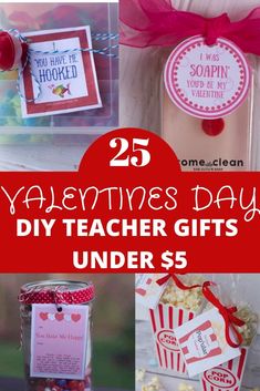 valentine's day diy teacher gifts under $ 5 are perfect for the classroom