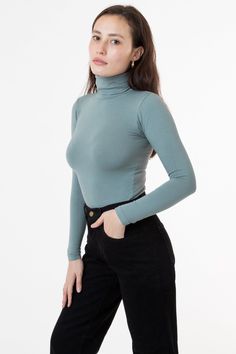 8306GD - Cotton Spandex Garment Dye Turtleneck – Los Angeles Apparel Burgundy Dahlia, Los Angeles Apparel, Classic Turtleneck, Turtleneck Style, Garment Manufacturing, Turtle Neck Jumper, Fitted Turtleneck, High Waist Fashion, Outfit Inspiration Fall