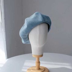 FREE WORLD-WIDE SHIPPING This beret is very classic and modern. It is made of denim fabric that can keep you comfortable and stylish. An ideal novelty gift and a truly cute addition to any wardrobe!  Specifications -Material: Demin -Size:M: 56-58 cm            L:59- 60cm Please DM if you want to custom size. -How to wash: Only dry cleaning or spot cleaning Casual Light Blue Adjustable Hat, Cotton Denim Blue Hat, One Size Fits Most, Blue Denim Hat, One Size Fits Most, Casual Blue Beret, Denim Blue Brimmed Cotton Hat, Fall Hats For Women, Fall Hat, Fall Hats, Hat For Women