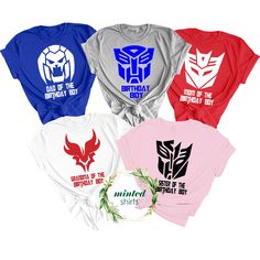 Custom Transformer Birthday Shirt, Trans4mer Shirt, Auto Bots Family Matching Birthday Shirts, Birthday Boy Shirt, Transformer Shirt 🔔 𝑻𝒐 𝑨𝑫𝑫 𝑻𝒆𝒙𝒕 𝒐𝒏 𝒕𝒉𝒆 𝑩𝒂𝒄𝒌 𝒐𝒇 𝒕𝒉𝒆 𝑺𝒉𝒊𝒓𝒕, use the link below. https://www.etsy.com/listing/886865534/add-custom-text-to-go-on-the-back-of-the?click_key=0efade49422eacd55481c2d9a4e0e1eaf2059d7d%3A886865534&click_sum=534118f8&ref=shop_home_active_28&pro=1&frs=1&sts=1 Make your next birthday party even more memorable with our personalized sh Themed Birthday Crew Neck Top, Pop Culture Crew Neck Top For Birthday, Themed Graphic Print Top For Birthday, Red Character Print Top For Birthday, Red Tops With Graphic Print For Birthday, Red Graphic Print Tops For Birthday, Pop Culture Birthday Tops With Letter Print, Pop Culture Letter Print Birthday Tops, Pop Culture Letter Print Tops For Birthday