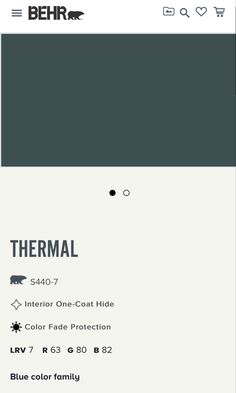 thermal color code is shown in black and white, but it's not blue