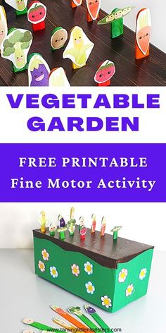 the vegetable garden printable fine motor activity