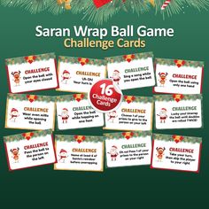 the santa wrap ball game challenge cards