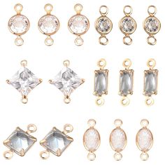 PRICES MAY VARY. ❤[1 BOX 36PCS ZIRCONIA CONNECTOR CHARMS]: Totally 36pcs cubic zirconia link connectors in 6 styles, each style 6pcs, a plastic box(about 6.8x5.2x1.1cm) is included, help you easy keep these jewellery links pendants. ❤[6 STYLES LINK CHARMS AVAILABLE]: 6 styles brass zirconia link connectors, including round charms, horse eye charms, square charm, rectangle pendants, trapezoid charm, oval pendants, multiple styles meet your diy jewellery making needs. ❤[PREMIUM MATERIAL]: Jeweller Horse Eye, Diy Earring, Bracelet Kits, Jewelry Charms, Christmas Bracelet, Square Pendant, Enamel Charms, Oval Pendant, Jewellery Making