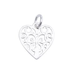 925 Sterling Silver Charms Love Heart Hollowed Charm Bright Silver Charms 14mm Silver Charm by ShinyShinySoul on Etsy Earring Charm, Sterling Silver Charms, Small Charms, Pretty Bracelets, Necklace Charm, Matching Necklaces, Bead Caps, Sterling Silver Heart, Sterling Silver Charm