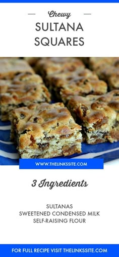 three ingredient chocolate chip bars with text that reads 3 ingredients, sweetened and salt - free