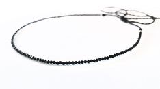 Introducing our stunning Black Spinel Choker Necklace! Carefully crafted using small, diamond-cut black spinel beads that glisten beautifully in the light. This exquisite everyday necklace features a stylish macramé finish and is adjustable to ensure the perfect fit for any neckline. Elevate your look with this elegant and versatile piece. See my whole jewelry collection here--> https://www.etsy.com/shop/SosyGallery Follow Sosy Gallery on Instagram @sosy_gallery Twitter--> https://twitter.com/sosygallery Facebook--> https://www.facebook.com/sosygallery https://gr.pinterest.com/sosygallery/ Elegant Black Beaded Bracelet With Adjustable Chain, Elegant Adjustable Beaded Necklaces With Tiny Beads, Adjustable Black Crystal Necklaces For Parties, Elegant Adjustable Beaded Necklace With Tiny Beads, Minimalist Beaded Jewelry For Party, Elegant Adjustable Black Crystal Necklace, Adjustable Faceted Bead Choker Necklaces, Adjustable Faceted Bead Choker Necklace, Minimalist Adjustable Jewelry With Black Beads