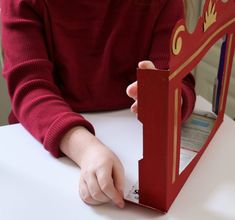 How To Make a Puppet Theatre from a Cereal Box - Get Creative with Nana Box Puppet, Make A Puppet, Puppet Theatre, Felt Finger Puppets, Cereal Boxes, Glue Tape, Fancy Tops, Recycled Cardboard