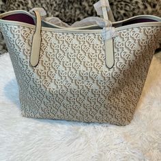 Nwt Coach City Tote In Signature Canvas. Signature Coated Canvas And Smooth Leather, Inside Zip Pocket, Handled With 10' Drop, 13"L, 11 1/2" H, 6 1/4" W. Matching Wallet For Sale In Closet. Coach City Tote, Signature Canvas, Womens Tote Bags, Coach Bags, Smooth Leather, Zip Pockets, Wallet, Canvas, For Sale