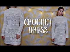 the crochet dress is made with white yarn