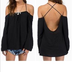 This Is The Cutest Top And Is Light Weight. I Ordered The Top And It Was Too Small For Me. It Runs As An Extra Small. Brand New Without Tags. Black Summer Blouse For Beach, Summer Black Blouse For Day Out, Black Summer Blouse For Day Out, Black Summer Tops For Day Out, Summer Party Black Top, Summer Black Party Tops, Black Off-shoulder Top For Vacation, Off The Shoulder Top, Hippie Bohemian