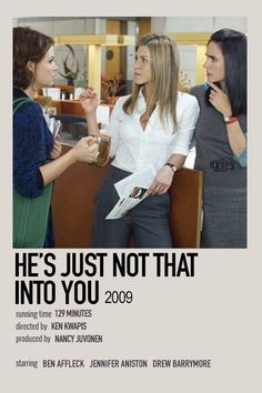 two women are talking to each other in an office setting with the caption he's just not that into you 2009