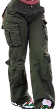 Cargo Pants 2000s, Cargo Pants Baggy, Streetwear Cargo Pants, Green Cargo Pants, Women Denim Jeans, Denim Trousers, Cargo Trousers, Streetwear Women, Casual Streetwear