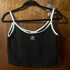 Super Cute Adidas Crop Flower Logo It’s Written As Xs But Definitely Fits Up To M Offer Me! Adidas Casual Tank Top, Adidas Casual Summer Tank Top, Casual Adidas Summer Tank Top, Adidas Cotton Tank Top For Spring, Adidas Casual Cotton Tank Top, Casual Adidas Cotton Tank Top, Adidas Bra, Aesthetic Wear, Cute Adidas