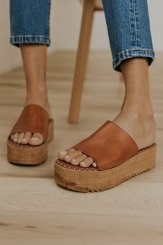 Platform Sandals for Summer | ROOLEE Platform Slip On Sandals, Butterfly Sleeve Top, 2024 Style, Gorgeous Leather, Hype Shoes, Shoe Inspo, Senior Pics, Plus Size Shopping, Summer Sandals