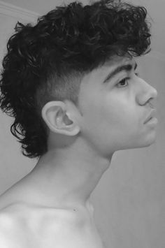 Short Punk Hair Men, Curly Modern Mullet, Mens Haircuts Thick Hair, Short Punk Hair, Mexican Hairstyles, Mens Hairstyles Curly, Short Mullet, Short Hair Designs