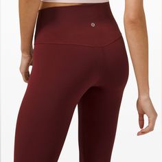 Never Worn Size 2 Lululemon Align Leggings, 25” Inseam Lemon Set, Align Leggings, Lulu Leggings, Lululemon Align Leggings, Burgundy Leggings, Red Leggings, Lululemon Align, Lululemon Leggings, Burgundy Red