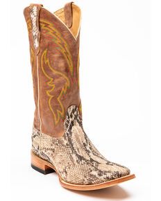 Cody James Mens Brown Python Western Boots - Square Toe, Brown Best Cowboy Boots, Shyanne Boots, Snakeskin Cowboy Boots, Dan Post Boots, Twisted X Boots, Ariat Boots, Roper Boots, Dan Post, Python Skin