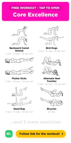 an exercise poster with instructions to do core exercises