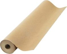 a roll of brown paper on a white background