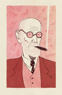 Psychology Art Creative, Father Of Psychology, Freudian Psychology, Psychology Wallpaper, Psychology Posters, Dream Psychology, Art Psychology, Illustrated Manuscript, Sigmund Freud