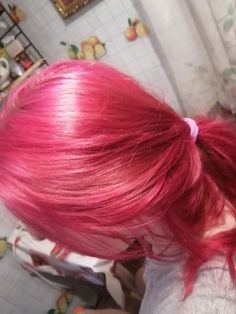 Flash Pink Hair, Pink Hair Grunge, Barbie Pink Hair, Bubblegum Pink Hair, Red Pink Hair, Dark Pink Hair