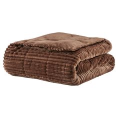 two brown blankets stacked on top of each other