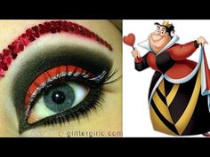 Hearts Makeup, Alice In Wonderland Makeup, Wonderland Makeup, Disney Queens, Halloween Tutorial