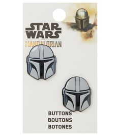 two star wars boba fett helmet buttons