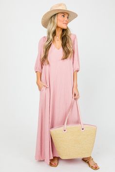 New Arrivals - Items Added Daily! :: The Blue Door Boutique Pink V-neck Maxi Dress Solid Color, Casual Pink Maxi Dress With Pockets, Pink Solid Color Summer Maxi Dress, Pink Solid Color Maxi Dress For Summer, Pink Maxi Dress With Pockets, Pink Vacation Dress With Pockets, Pink Dress With Pockets For Vacation, Pink Beach Dresses With Pockets, Off Shoulder Jacket