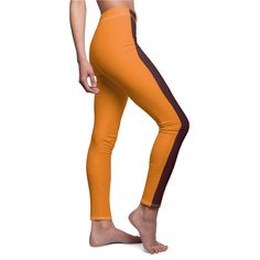 Tangerine Chocolate Brown Stripe Casual Leggings. 1.5" elastic waistband. Skinny fit. 95% Polyester brushed suede / 5% Spandex. Tagless. White thread color. Runs true to size. XS S M L XL 2XL Width at waist, in 13.51 14.53 15.52 16.78 18.27 19.77 Outseam length, in 38.27 38.63 39.02 39.38 39.77 40.16 Shipping to US destinations averages between 9 to 15 business days. No International Shipping destinations are available. Sporty Brown Pants, Brown Fitted Bottoms Athleisure, Brown Stretch Athleisure Bottoms, High Waist High Stretch Brown Leggings, Tight High Waist Brown Leggings, Brown High Stretch Full Length Yoga Pants, High-waist High-stretch Brown Leggings, Brown Stretch Full-length Yoga Pants, Brown Tight Fit Athleisure Bottoms