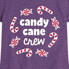 Instant Message - Candy Cane Crew - Toddler & Youth Girls Short Sleeve Graphic T-Shirt - Celebrate the essence of Hybrid Apparel's Instant Message with officially licensed apparel featuring unique designs crafted exclusively by Hybrid Apparel. Each piece brings beloved characters, iconic imagery, and memorable moments to life, offering Instant Message fans a one-of-a-kind way to showcase their passion. Fancy Nancy Christmas, Ariel And Flounder, Snowman Cupcakes, Cat Cupcakes, Disney Princess Ariel, Heather Purple, Fancy Nancy, Purple Shirt, Kawaii Cat